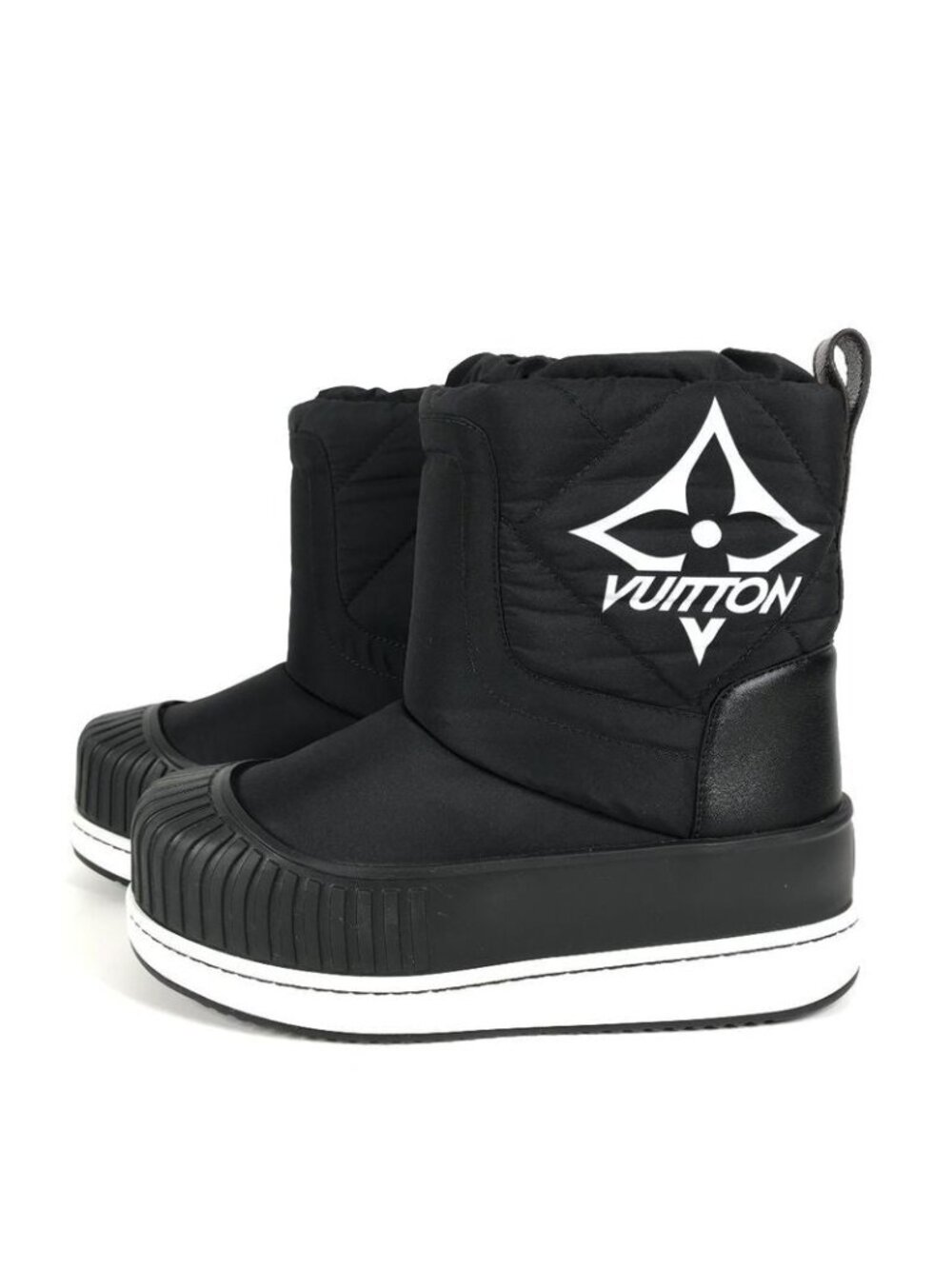 Louis Vuitton Boots Logo Snow Short 36 Black - Picture 1 of 9